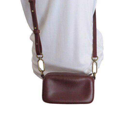 🔥🔥HP🔥🔥 Madewell - The Box Leather Carabiner Mini Crossbody Bag - NWOT - Picture 2 of 8